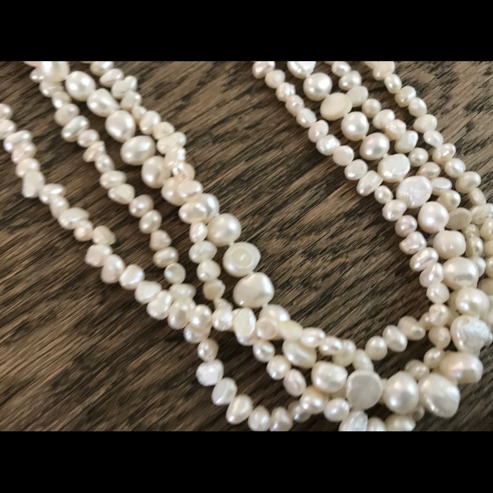 Freshwater pearl four strand necklace